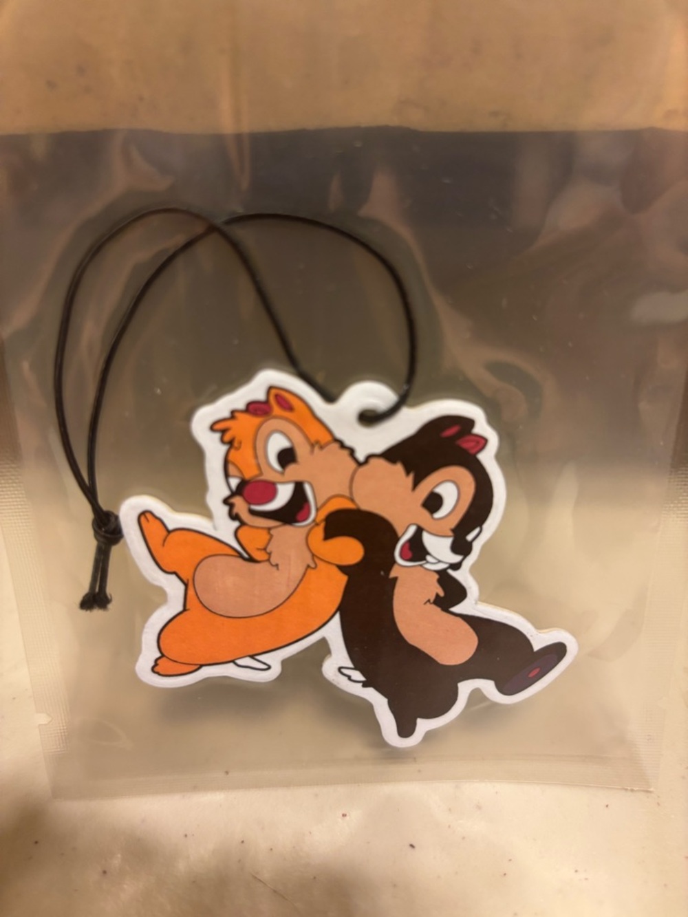 Chipmunk Duo Hanging car air freshener - Orange & Brown